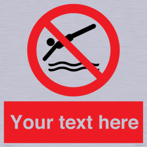 Custom prohibition no diving